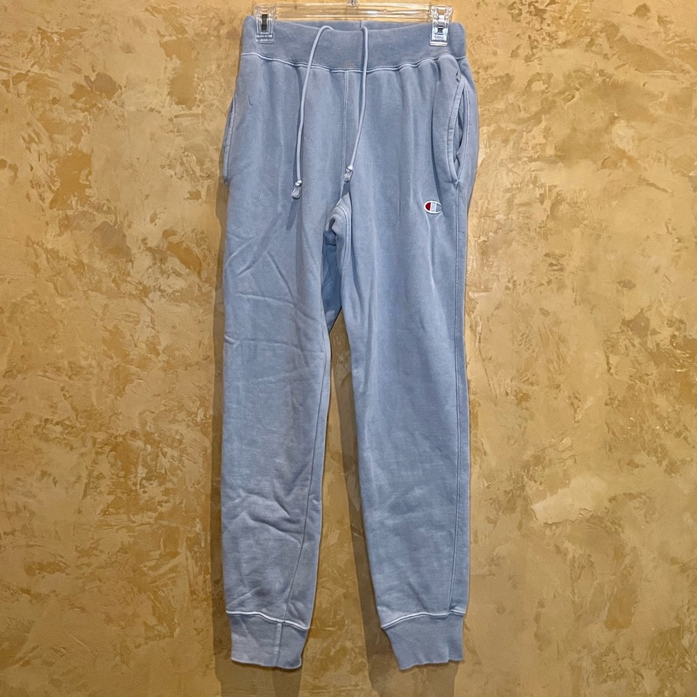 Champion Men’s Grey/Light Blue Sweatpants Size Small